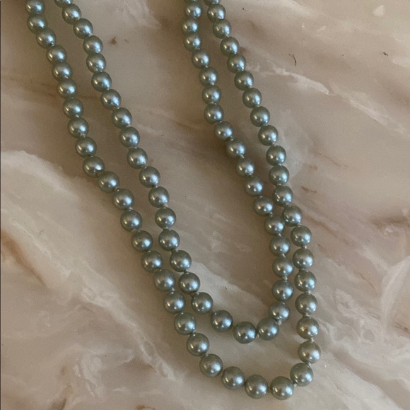 Vintage Jewelry - Vintage Teal Pearl Necklace